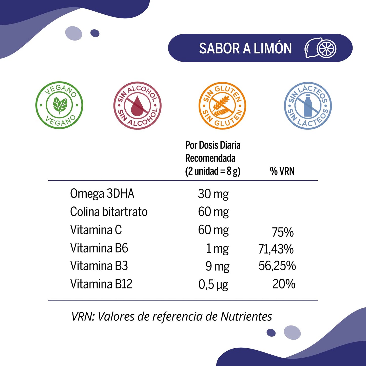 Neo Peques - Gummies de Omega 3 y DHA para Niños - Veganas - Sabor Limón - 30 Unidades - Favorece la Memoria - Gominolas a Base de Colina y Vitaminas del Grupo B - Para Mayores de 3 Años