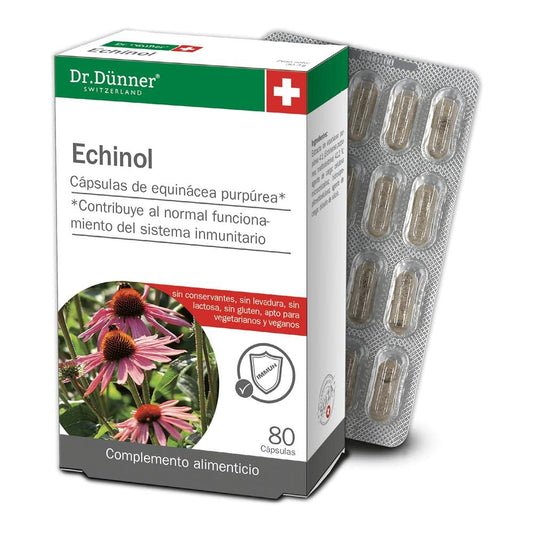 Salus - Echinol Complemento Alimenticio - 80 Cápsulas - Contribuye al Fortalecimiento del Sistema Inmunitario - Elaborado con Extracto de Equinácea Purpúrea