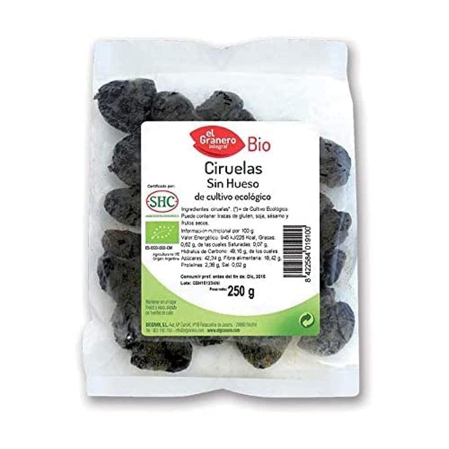El Granero Integral - Ciruelas sin Hueso BIO - 250 g - Alto Contenido en Nutrientes - Mejoran la Salud Intestinal - Propiedades Energéticas y Calóricas - Aptas para Veganos