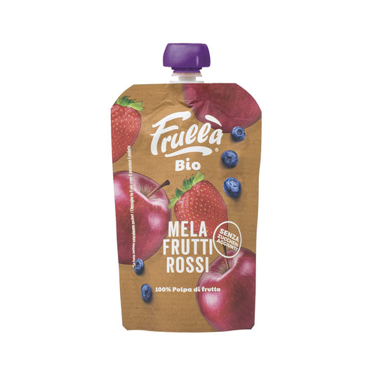 Natura Nuova Puré de manzana, arándanos y fresa doypack bio - Frullà - 100g