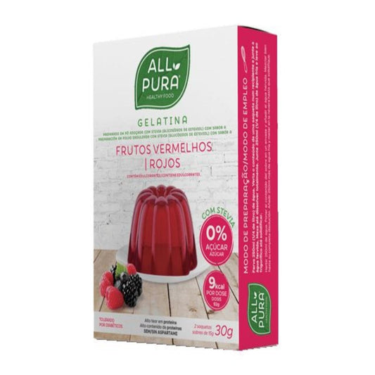 DIETMED GELATINA Frutos Rojos STEVIA 15 gr X2, Estándar, Único