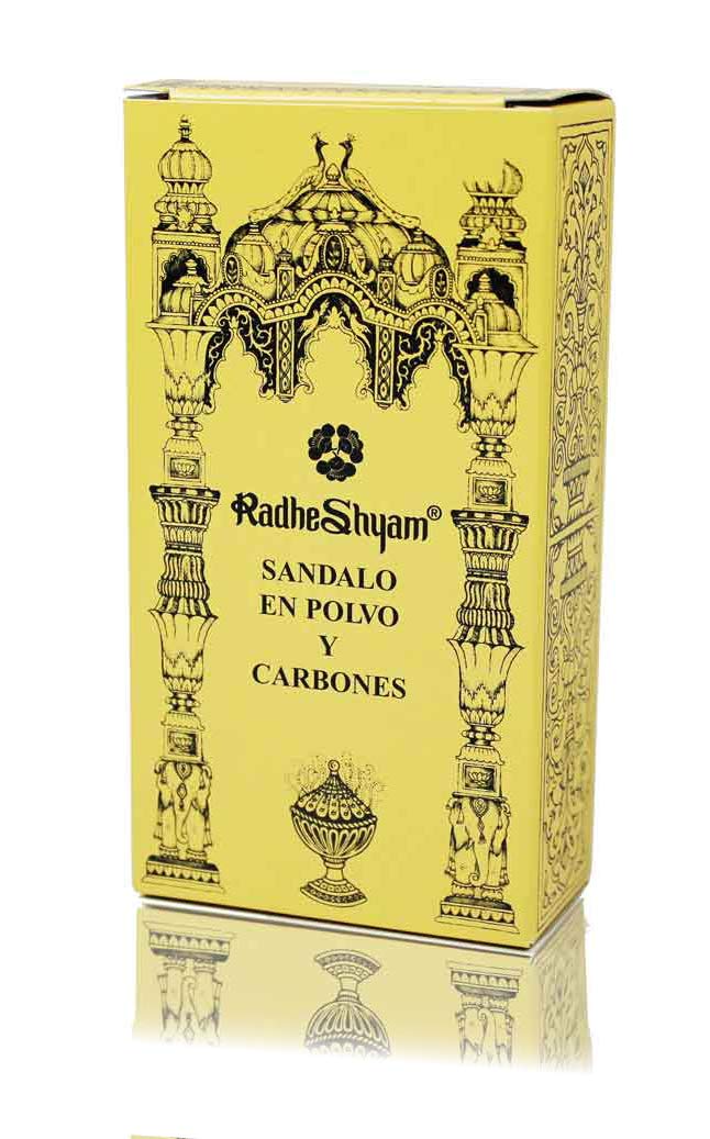 Radhe Incienso Sandalo En Polvo Y Carbones Radhe 100 Gr Incienso Radhe 100 Gramos 400 g