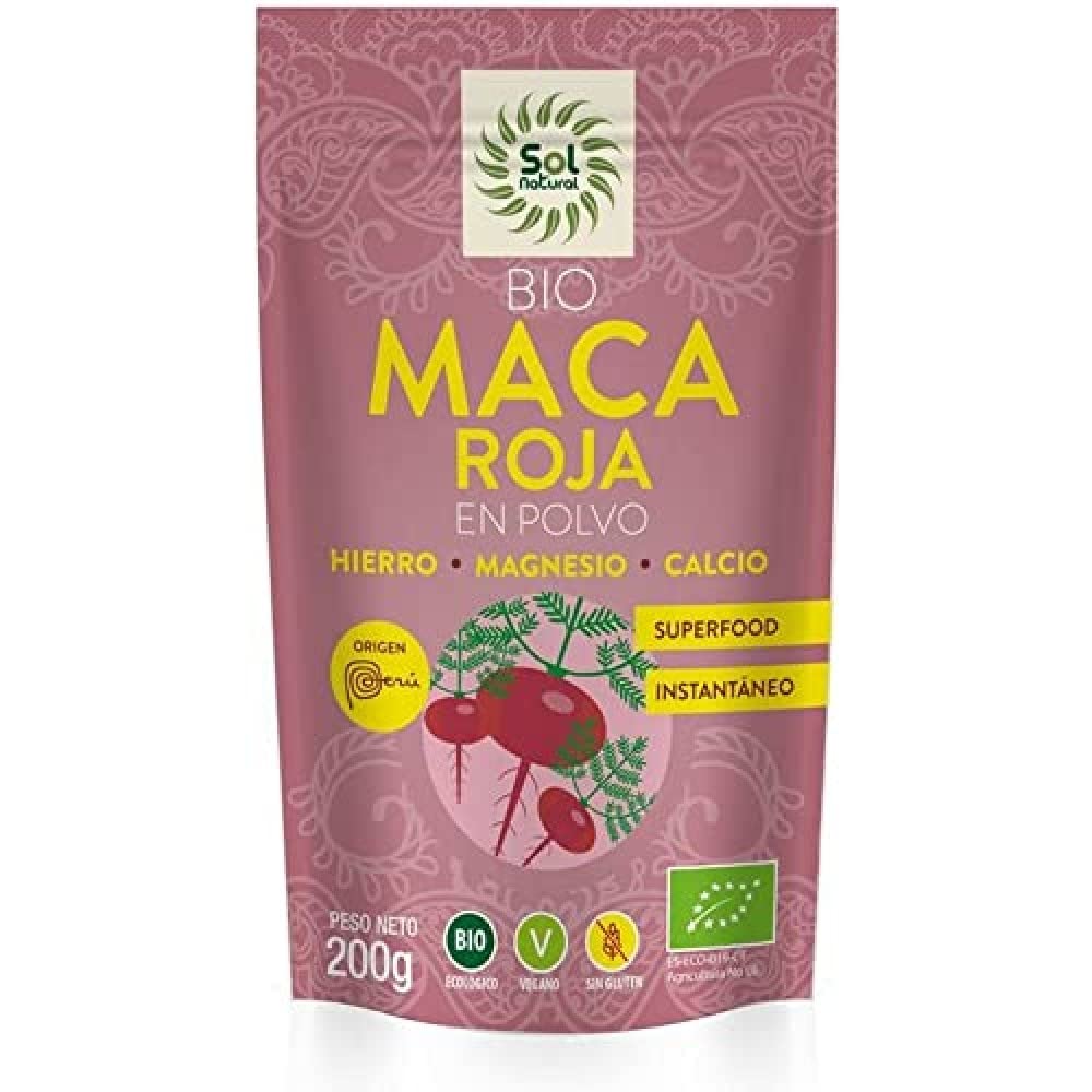 SOLNATURAL MACA ROJA EN Polvo Bio 200 g, No aplicable