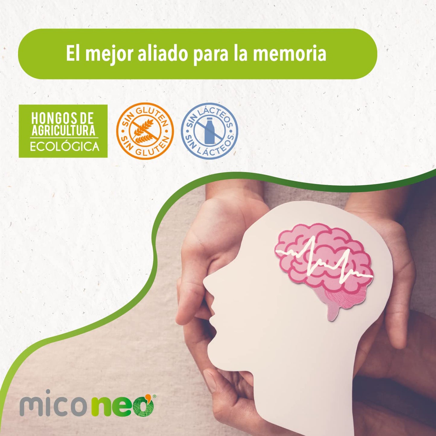 MICO NEO | NGF | 60 Cápsulas | Favorece el Rendimiento Cognitivo | Con Bacopa, Melena de león, Reishi, Cordyceps y Camu-Camu | Hongos de Agricultura Ecológica