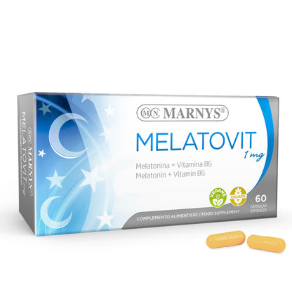 MARNYS Melatovit Melatonina y Vitamina B6 para Conciliar el Sueño 60 Cápsulas