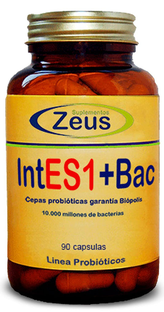 INTES1+BAC | Contribuye a equilibrar y regular la microbiota intestinal | Complemento Alimenticio a base de Fibersol®- 2, Probióticos y Almidón de patata | 100% Vegano | 90 Cápsulas Vegetales