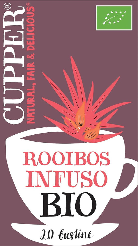Cupper Té Infusión Rooibos, 20 Bolsas (Bio)