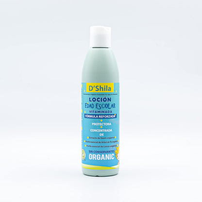 Loción Vitaminada Especial Edad Escolar 250ml de D’Shila | Protege el Delicado Cabello y el Cuero Cabelludo de los Niños | Loción Capilar | Apto para el Uso Diario | Especialmente Indicado para Épocas Escolares
