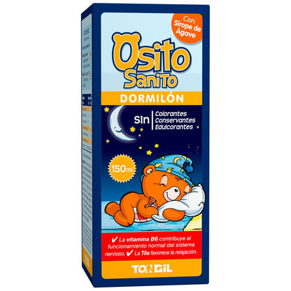 Osito Sanito Dormilón 150 ml | Jarabe Infantil para Dormir | Con Melisa, Tila y Vitamina B6 | Sustituto de Melatonina Niños para Sueños Plácidos | Sin gluten, Sin Edulcorantes, Sin Contraindicaciones