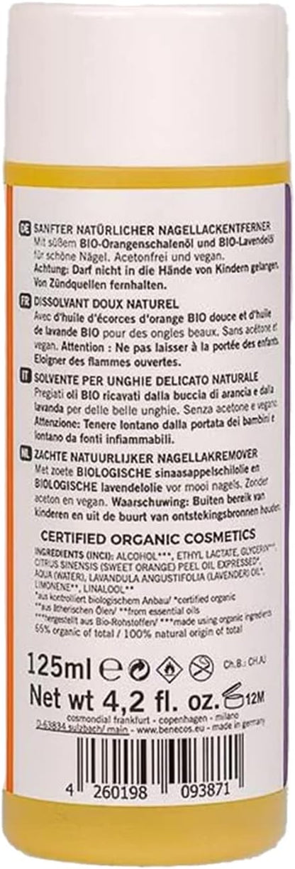 QUITAESMALTE ECOLOGICO 125ml. VEGANO BENECOS