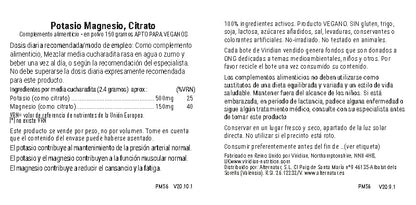 Viridian Potasio, Magnesio y Citrato - 150 gr