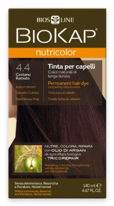 Biokap Nutricolor 4.4 Castaño Cobrizo 140 ml – Coloración Natural sin Amoníaco