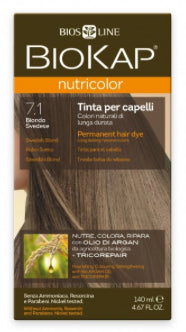 Biokap Nutricolor 7.1 Rubio Sueco Crema Colorante 140ml Sin Amoníaco