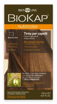 Biokap Nutricolor 7.3 Tinte Rubio Dorado Vegano sin Amoníaco 140 ml