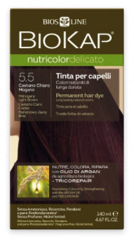 Biokap Nutricolor Delicato 5.5 Castaño Claro Caoba 140 ml Tinte Vegetal