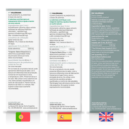 SoriaNatural Valeriana Siglo Xxi - Mejora El Sueño Y El Descanso, Y Reduce La Ansiedad Y El Estrés, 50 ml
