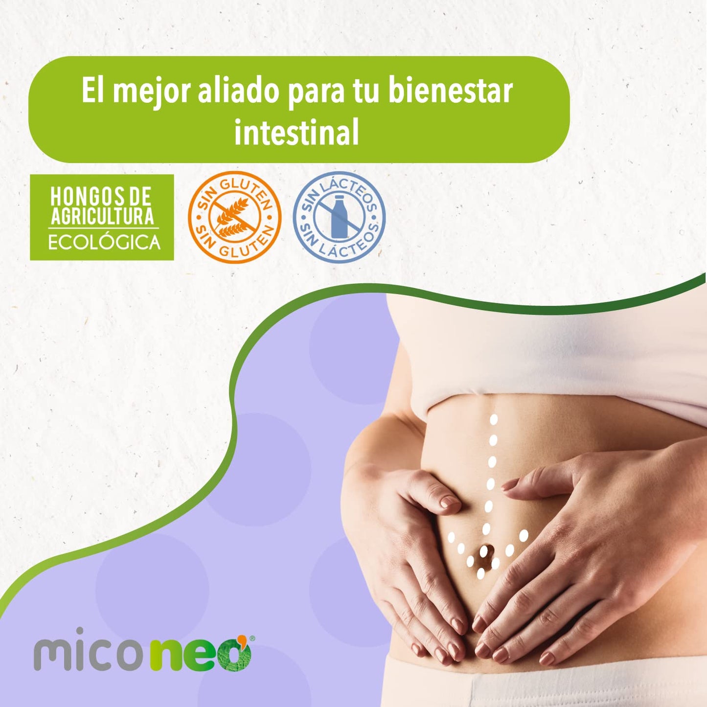 MICO NEO | INT | 60 Cápsulas | A Base de Achicoria, Shiitake, Melena de León y Seta de Cardo | Prebiótico Natural | Ayuda al Bienestar del Sistema Digestivo
