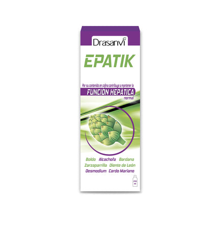 DRASANVI Epatik con Colina, Desmodium, Cardo Mariano y Otros Extractos| Para la Función Hepática | Desintoxicación y Depuración del Organismo | Contiene Vitamina B6 | 250 ml = 8 Días| Sabor Limón