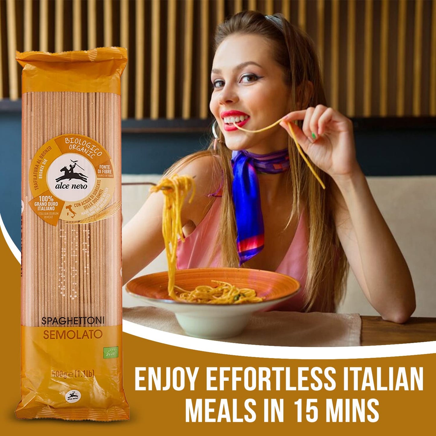 SPAGHETTI N. 3 DI SEMOLA BIO ALCE NERO 500G (08397