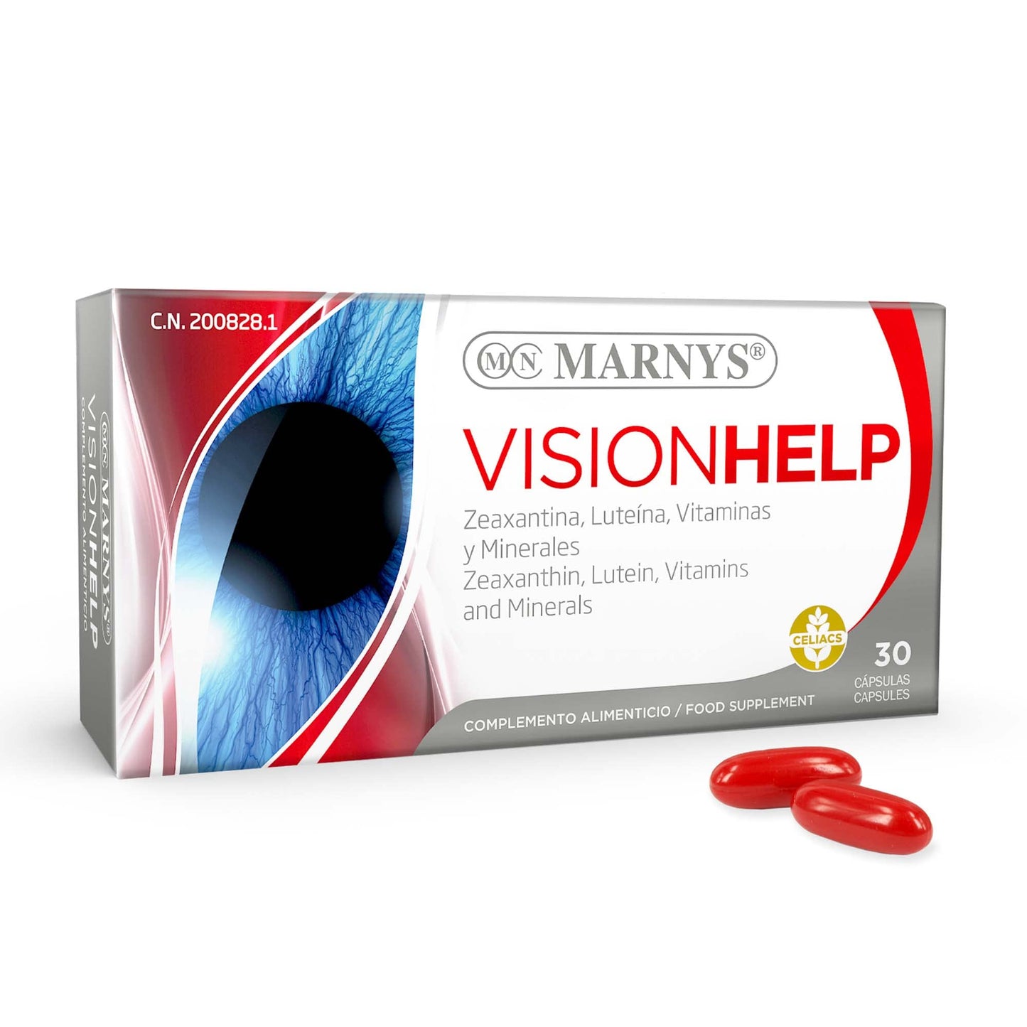 Marnys Visionhelp - Arándano, Luteína+Zeaxantina, Vitaminas y Minerales - Ayudan a la Salud Visual - 30 cápsulas 0