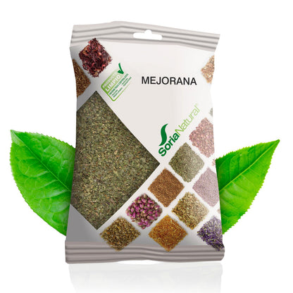 Soria Natural Mejorana en Bolsa – Favorece la Digestión – Ayuda a Estimular el Apetito - Para Preparar en Infusión o Decocción - Riqueza de Principios Activos - 100% Natural - Bolsa de 40 g