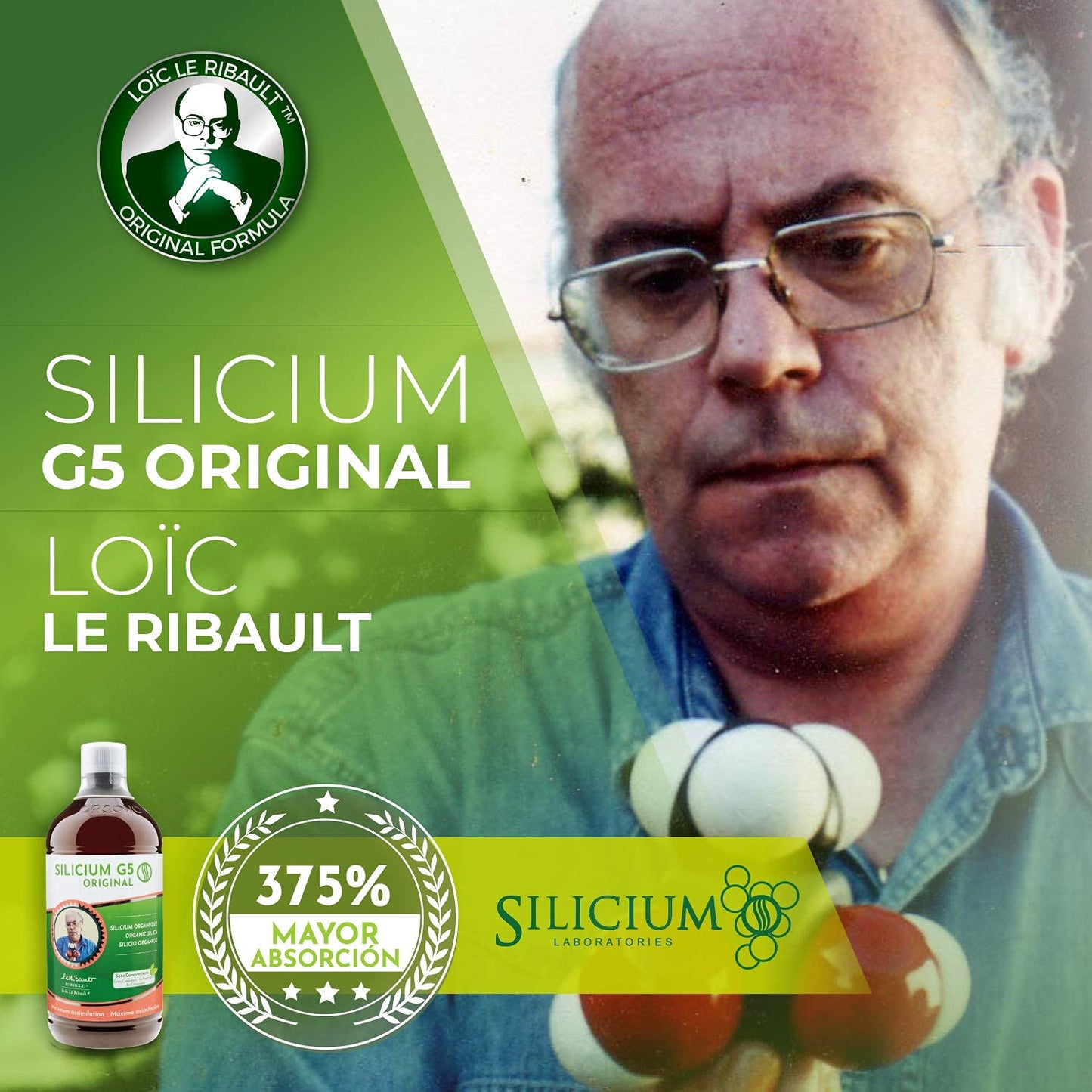 SILICIUM G5 ORIGINAL| Silicio Liquido bebible | Aumenta la Producción de Colágeno | Suplemento ideal para Piel, Pelo y Uñas, Músculos, Huesos y Articulaciones