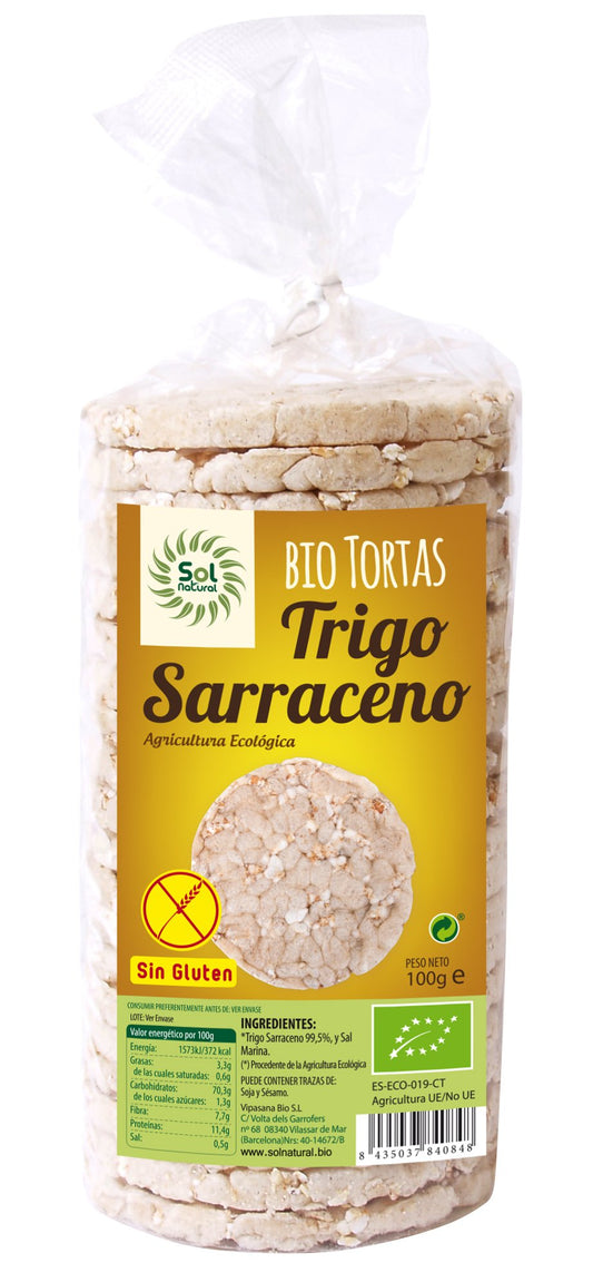 Solnatural Tortas De Trigo Sarraceno Sin Gluten Bio 100 G 500 g