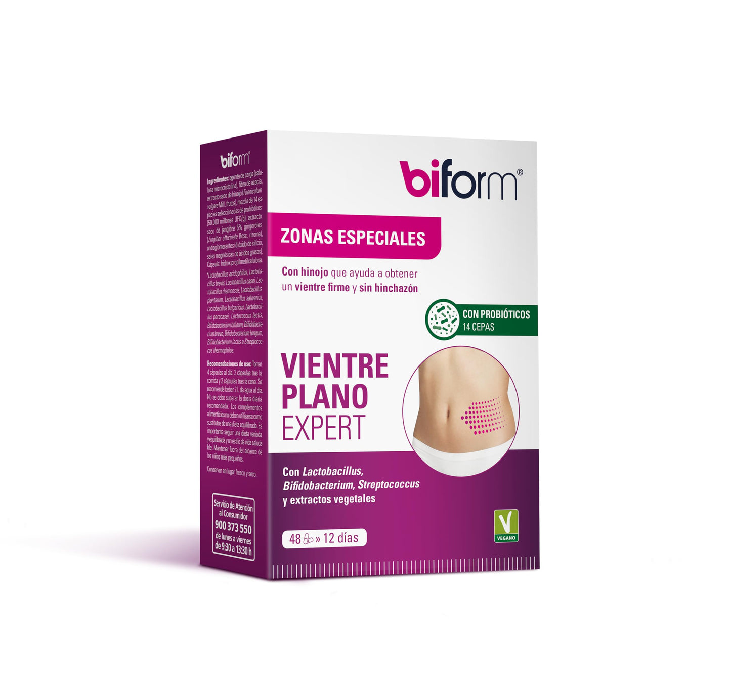 Dielisa Biform Vientre Plano Expert, Complemento Alimenticio, 48 cápsulas