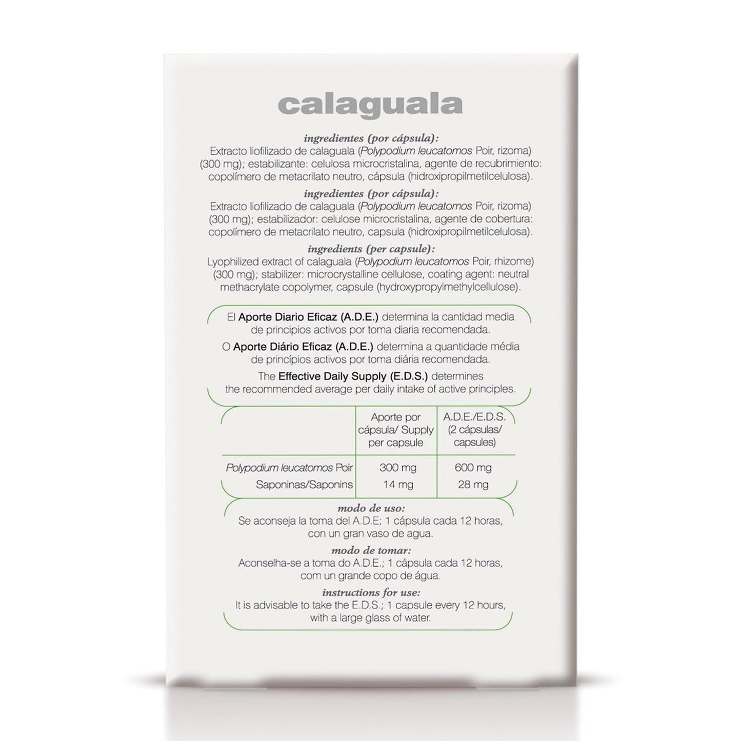 Soria Natural Calaguala Cápsulas - Contribuye al Buen Estado de la Piel - Ayuda a Cuidar el Piel, el Pelo y las Uñas - Caja con 30 Cápsulas de 690 mg