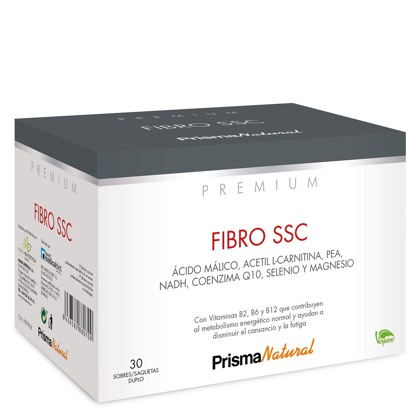 Prisma Natural Fibro SSC 60 Sobres Complemento alimenticio de la línea Prima Natural Premium apto para celíacos e intolerantes a la lactosa