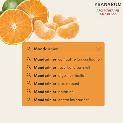 Pranarôm Aceite esencial Mandarina, 100% Quimiotipado, citrus reticulata, cáscara, digestión y salud intestinal, difusión atmosférica, curas depurativas y adelgazamiento, equilibrio emocional, 10 ml