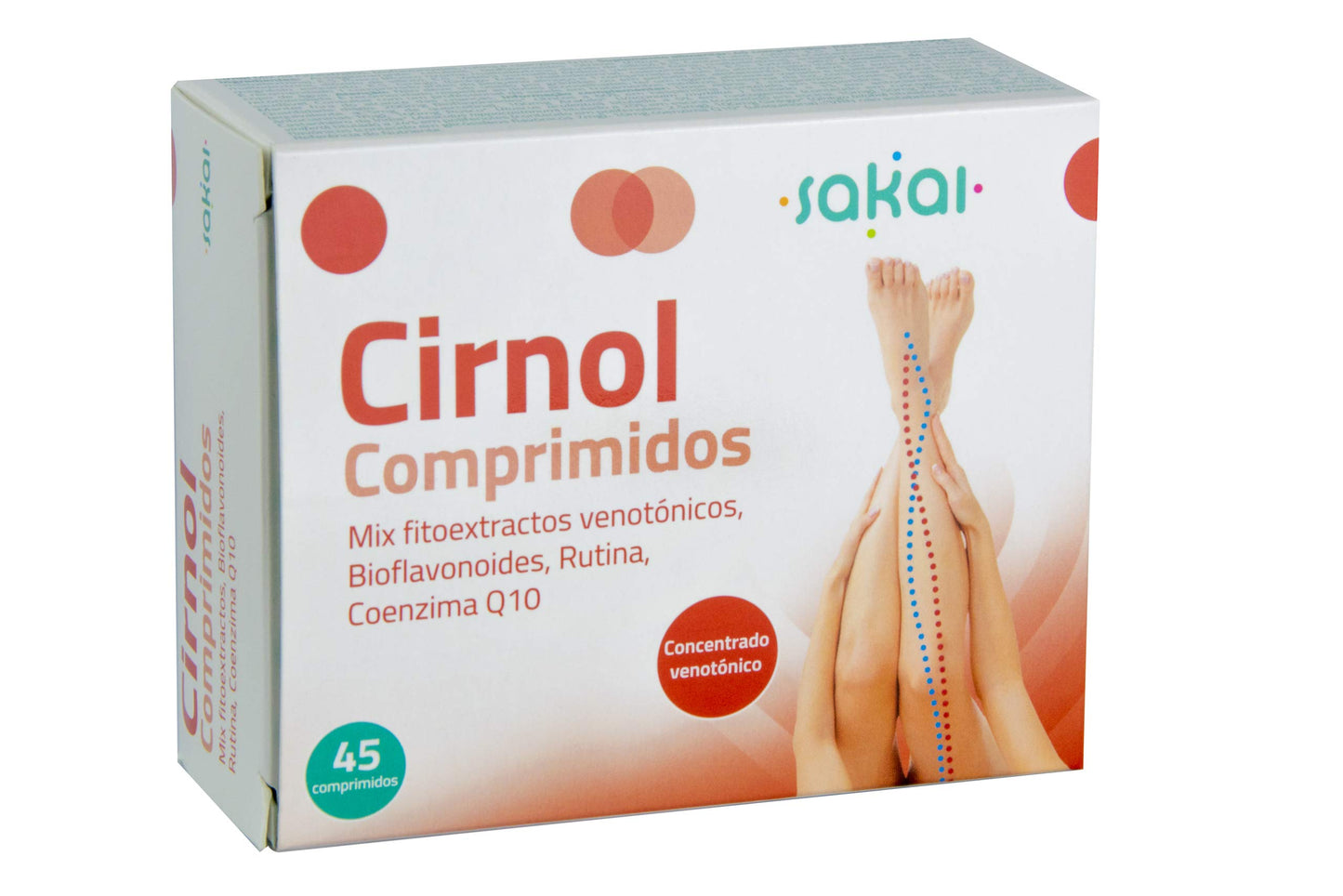 Sakai – Cirnol comprimidos con Ginkgo, Castaño de Indias y Rusco– Favorece la circulación sanguínea, ayuda a evitar las piernas cansadas y su hinchazón. Previene las varices vasculares. Con Coenzima Q10