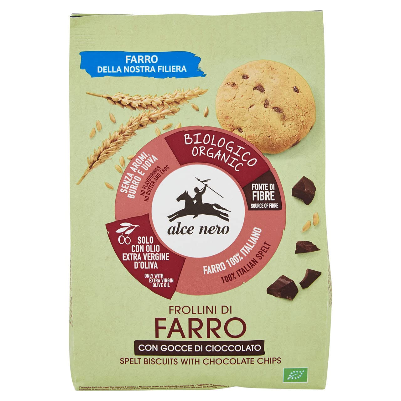 Galletas de espelta con gotas de chocolate - Alce Nero - 300g
