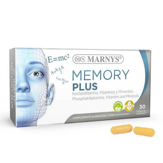Marnys Memory Plus - Memoria Y Concentración Rendimiento Mental - 30 Cápsulas Vegetales