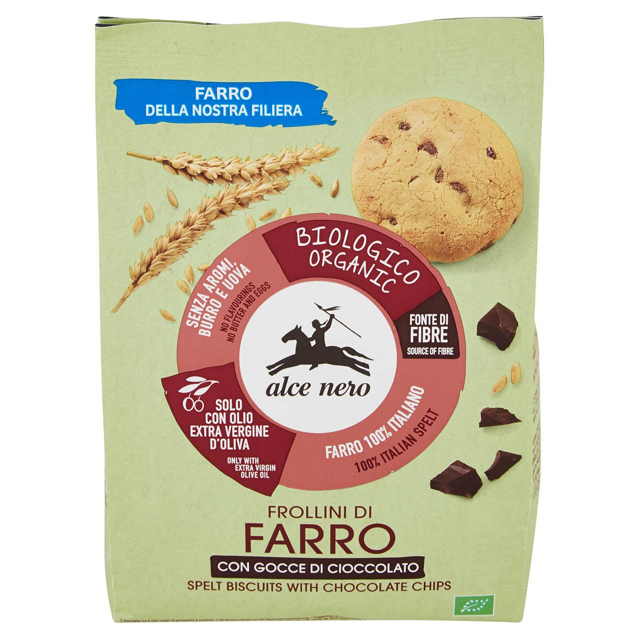 Galletas de espelta con gotas de chocolate - Alce Nero - 300g