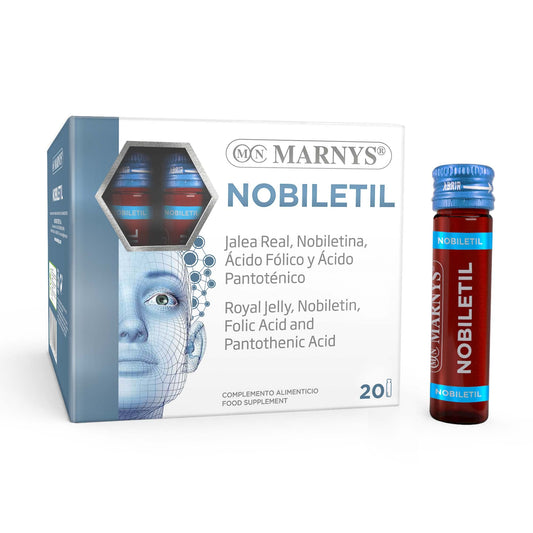 MARNYS Nobiletil Desarrollo Mental con Vitamina B5, B9, Jalea Real, Nobiletina 20 Viales