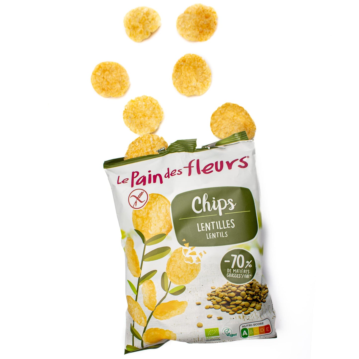 LE PAIN DE FLEURS Chips LENTEJAS 50 g, Estándar, Único