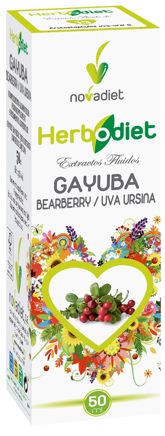 Novadiet - EXTRACTO DE GAYUBA con Arctostaphylos uva-ursi L - Complemento Alimenticio para la Salud Urinaria y Prevención de Infecciones - Envase de 50 ml