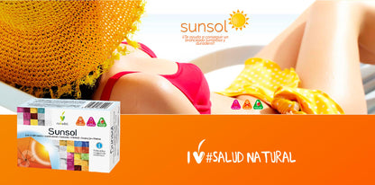 Novadiet - SUNSOL Cápsulas con HMB, Aceite de Coco, L-Triptófano, Carnitina, Café Verde y Colina - Para Potenciar y Mantener el Bronceado - Protección Solar para una Piel Radiante - 30 Cápsulas