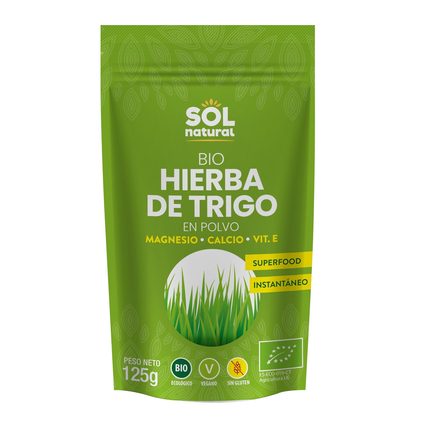 Solnatural Hierba De Trigo En Polvo 125 Gr 125 Gramos 200 ml