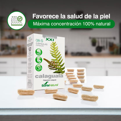 Soria Natural Calaguala Cápsulas - Contribuye al Buen Estado de la Piel - Ayuda a Cuidar el Piel, el Pelo y las Uñas - Caja con 30 Cápsulas de 690 mg