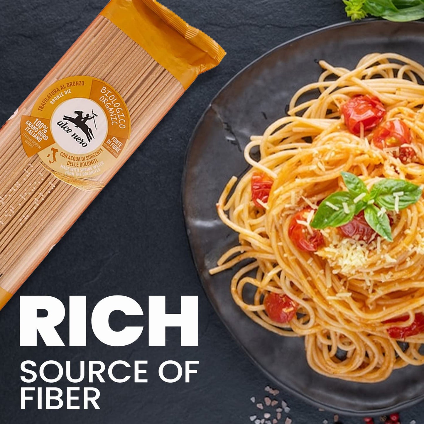 SPAGHETTI N. 3 DI SEMOLA BIO ALCE NERO 500G (08397