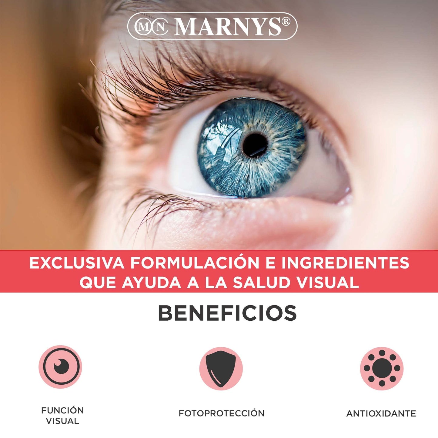 Marnys Visionhelp - Arándano, Luteína+Zeaxantina, Vitaminas y Minerales - Ayudan a la Salud Visual - 30 cápsulas 0