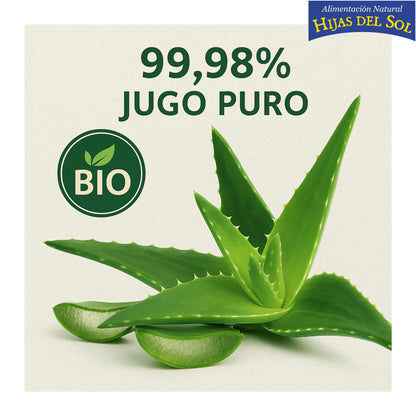 Hijas del Sol - Jugo de Aloe Vera Ecológico BIO 500ml | Complemento Alimenticio | Rico en Acemananos y Aloverosa | Digestivo y Depurativo | Apto para Veganos