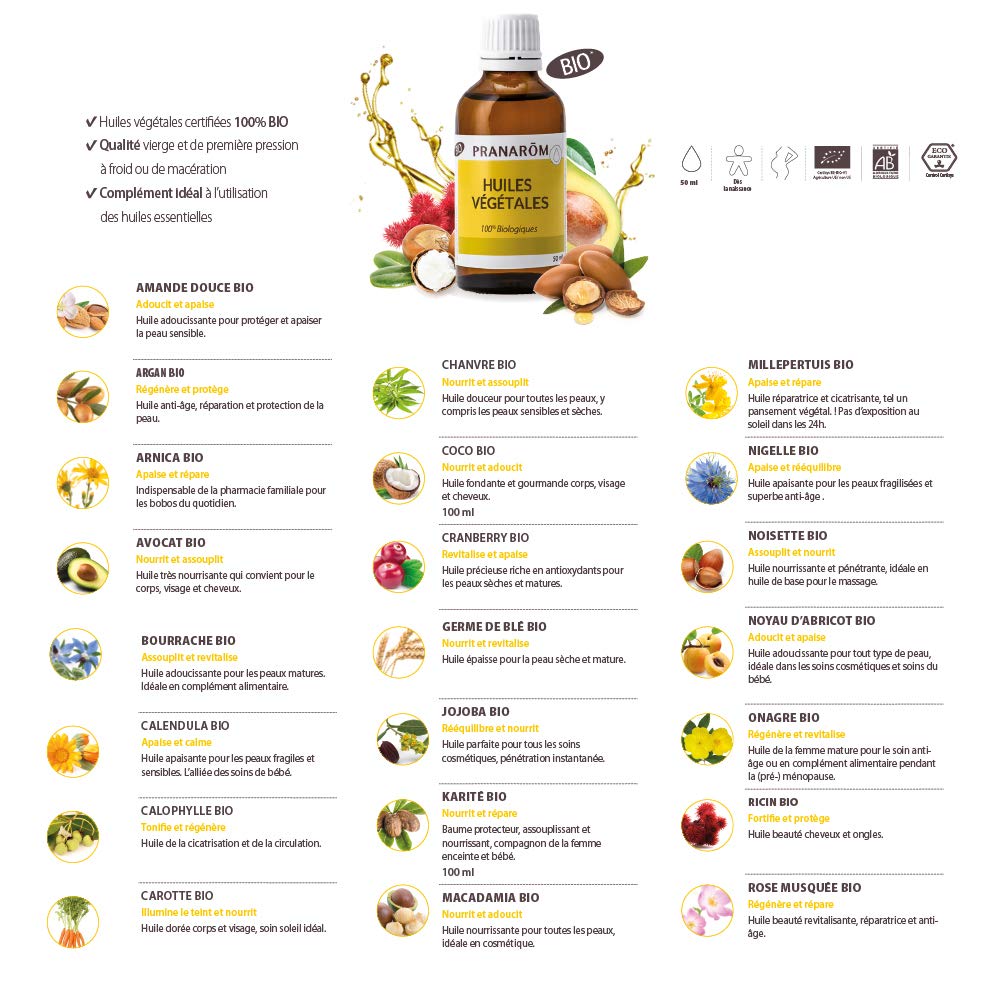 PRANARÔM - Aceite Vegetal - Zanahoria Bio - 50ml.
