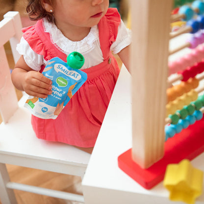 Smileat - Pouch Ecológico de Yogur y Avena, Ingredientes Naturales Bebibles, Para Bebés a Partir de los 9 Meses - 100g