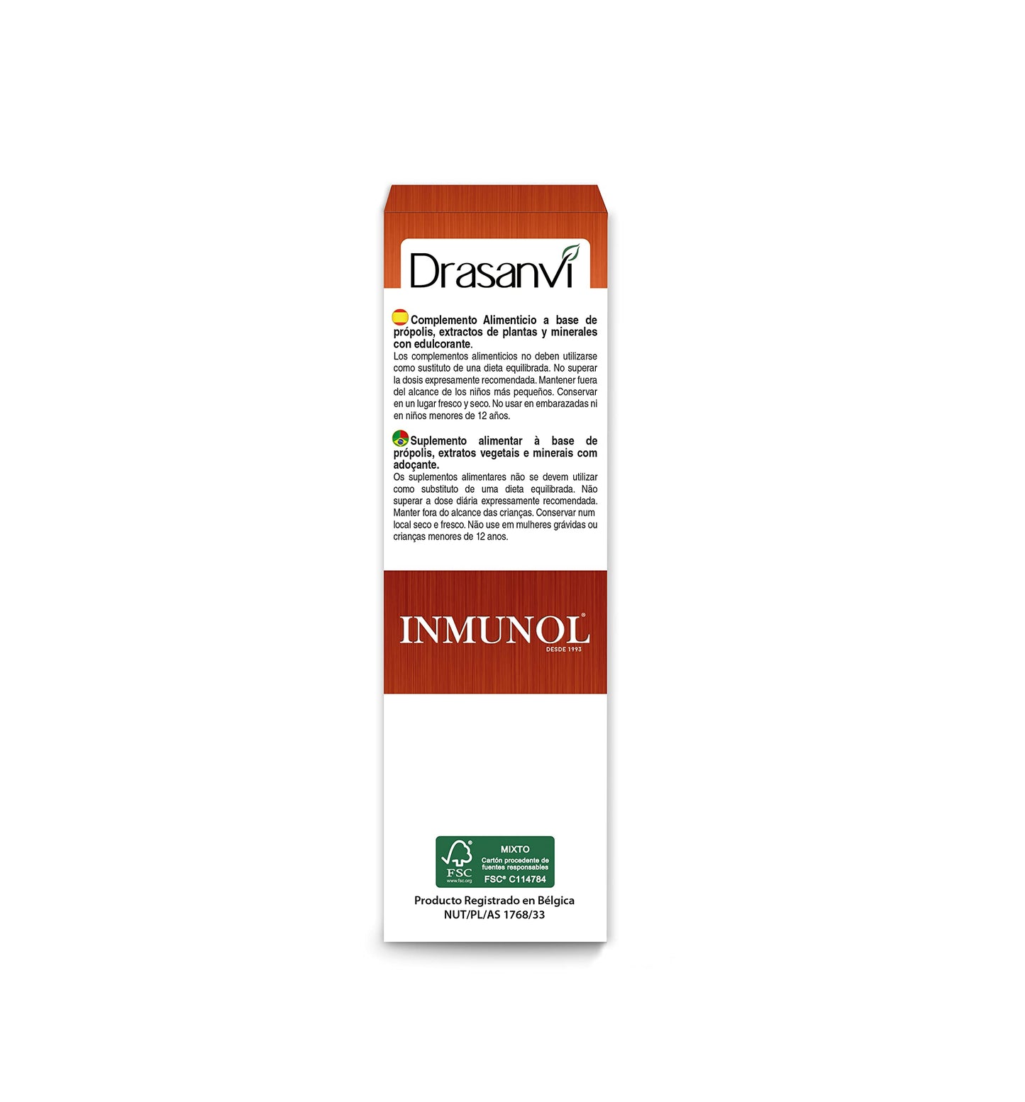 INMUNOL con Própolis, Tomillo, Reishi, Vitamina C, Shiitake y Echinacea | Ayuda a reforzar nuestro sistema inmunitario | Contiene Cobre y Selenio | Rápida absorción | 20 viales Sabor Limón