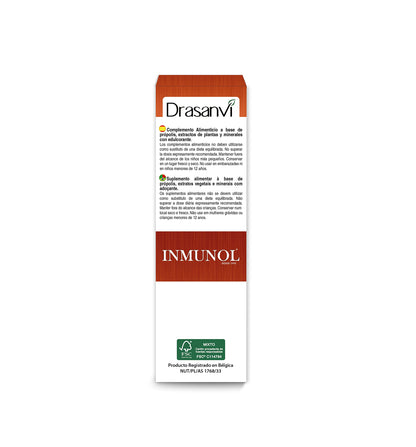 INMUNOL con Própolis, Tomillo, Reishi, Vitamina C, Shiitake y Echinacea | Ayuda a reforzar nuestro sistema inmunitario | Contiene Cobre y Selenio | Rápida absorción | 20 viales Sabor Limón