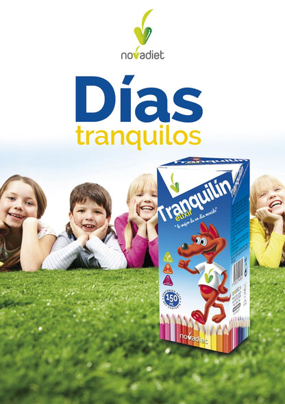 Novadiet - TRANQUILIN Jarabe con Zumo Concentrado de Manzana, Mezcla de Plantas, Fructosa - Promueve un Sueño Fisiológico, Ayuda a Mantener la Tranquilidad y Relajación - Relajante Natural - 150 ml