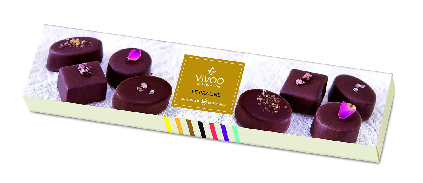 Bombones rellenos de praliné sin gluten BIO (8 uds de 10g) - Vivoo - 80g